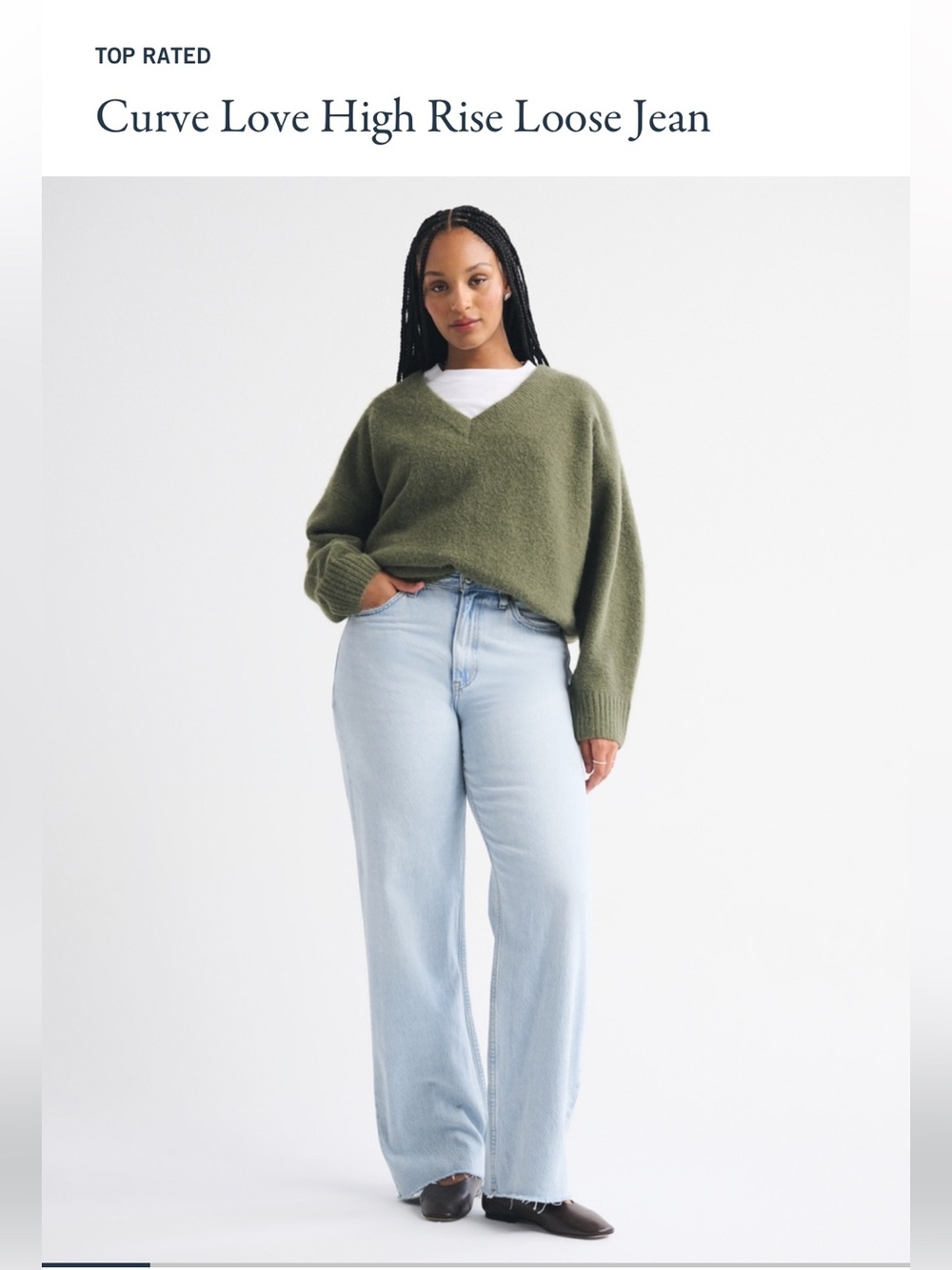 abercrombie and fitch curve love high rise loose jeans